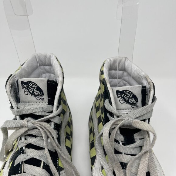 Vans SK8-Hi Reissue BMX checkerboard black sharp green skate shoes size 7.5 or 9 - Picture 6 of 11